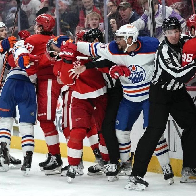Warren Foegele scores twice, Oilers beat Red Wings 5-2